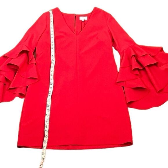 NWT Milly Women’s Double Ruffle Sleeve Nicole Shift Dress, Size 6, NWT - Picture 7 of 11